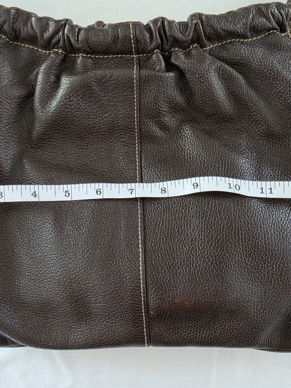 St John's Bay Vintage Y2K Leather Brown Hobo Style Purse Bag - Picture 5 of 6